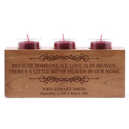 Someone We Love Cherry Memorial Candle Holder (Front)