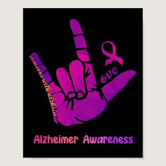 Someone with Alzheimer Love Alzheimer Awareness Sh Poster