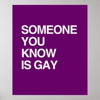 SOMEONE YOU KNOW IS GAY POSTER