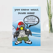 Someone You Think is Cool Birthday Funny Penguin Card (Front)