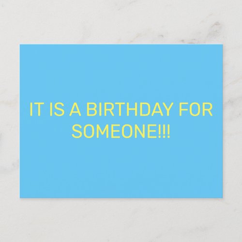 SOMEONES BIRTHDAY INVITATION POSTCARD