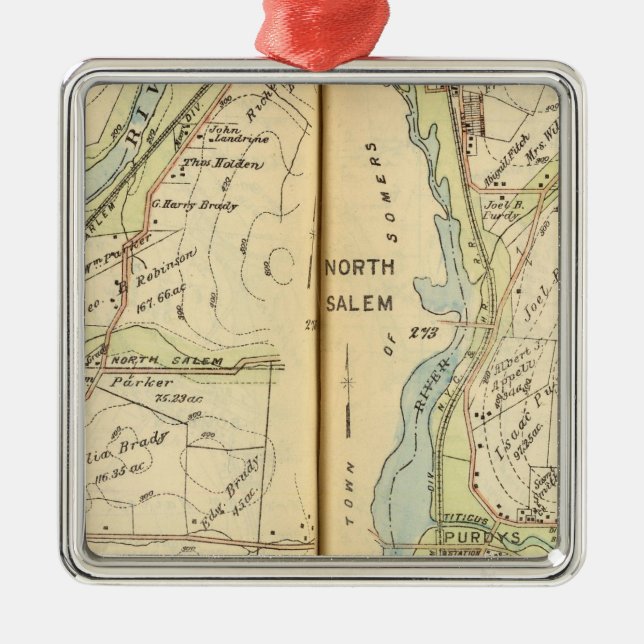 Somers, New York 2 Metal Ornament (Front)