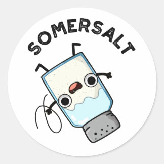 Somersalt Funny Somersault Salt Pun Classic Round Sticker