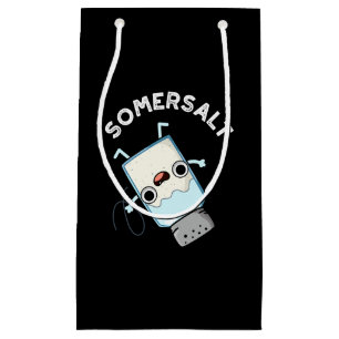 Somersalt Funny Somersault Salt Pun Dark BG Small Gift Bag