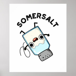 Somersalt Funny Somersault Salt Pun Poster
