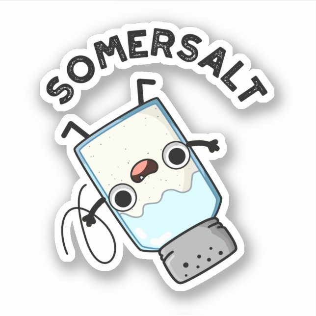 Somersalt Funny Somersault Salt Pun Sticker (Front)