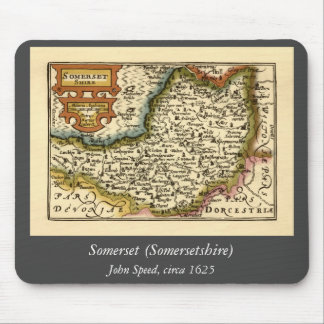 Somerset County England Old Antiquarian Atlas Map Mouse Pad