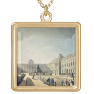 Somerset House, Strand, from 'Ackermann's Microcos Gold Plated Necklace