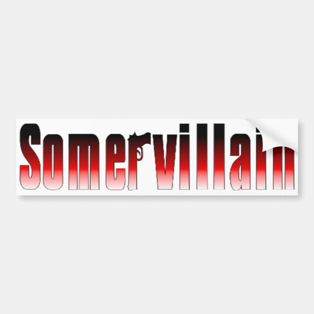 Somervillain Red Bumper Sticker (Front)