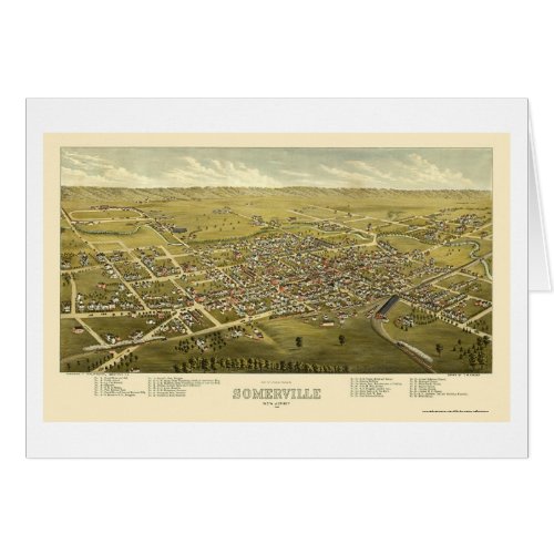 Somerville NJ Panoramic Map _ 1882