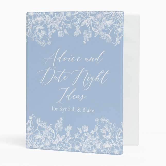 Something Blue Advice and Date Night Ideas  Mini Binder (Front/Inside)