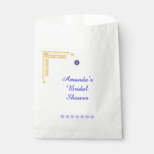 Something Blue and Greek Bridal Shower Favor Bag