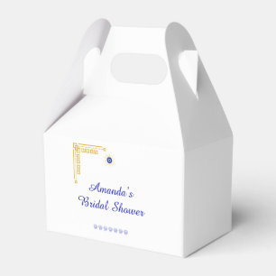 Something Blue and Greek Bridal Shower Favor Boxes