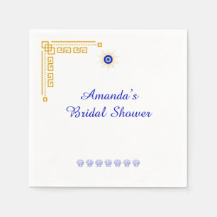 Something Blue and Greek Bridal Shower Napkins