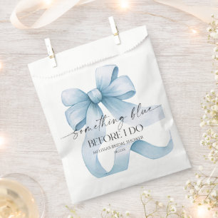 Something Blue Before I Do Blue Bow Bridal Shower Favor Bag