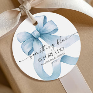 Something Blue Before I Do Blue Bow Bridal Shower Favor Tags