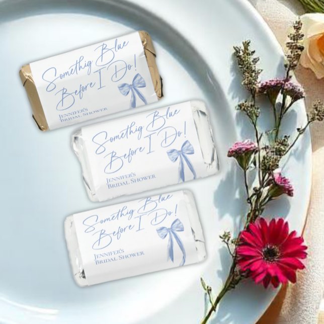 Something Blue Before I Do Blue Bow Bridal Shower Hershey's Miniatures (Creator Uploaded)