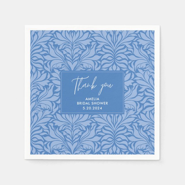 Something blue before i do blue bridal shower napkins (Front)