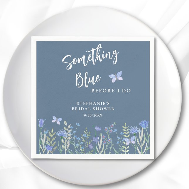 Something Blue Before I Do Blue Bridal Shower  Napkins (Creator Uploaded)