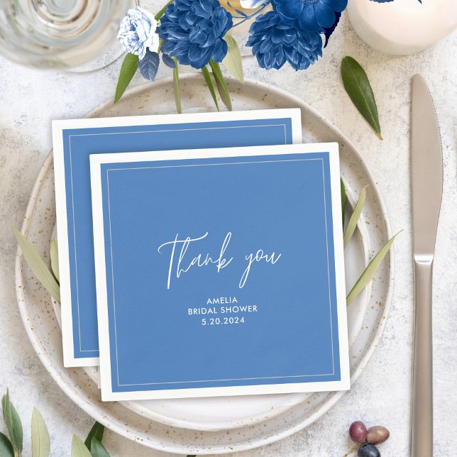 Something blue before i do blue bridal shower napkins (Creator Uploaded)