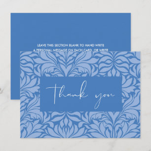 Something blue before i do blue bridal shower thank you card