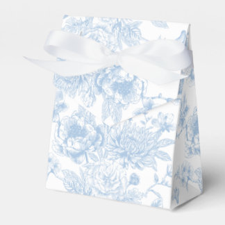 Something Blue Before I Do Blue Floral Toile Favor Boxes
