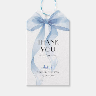 Something Blue before I Do Bow Bridal Shower Gift Tags