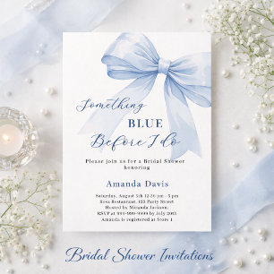 Something blue before I do bow Bridal Shower Invitation