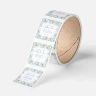 Something Blue Before I Do Bridal Brunch Thank You Square Sticker