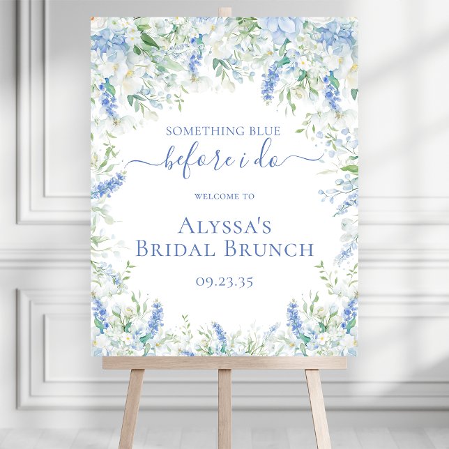 Something Blue Before I Do Bridal Brunch Welcome Foam Board (Creator Uploaded)