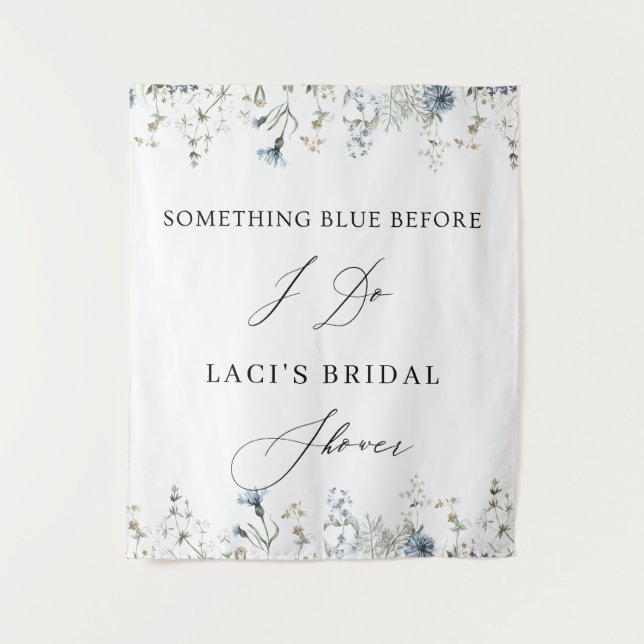 Something Blue Before I Do Bridal Shower Backdrop  (Front)