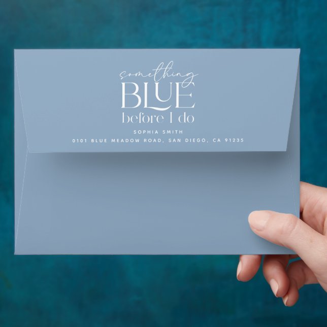 Something Blue Before I Do Bridal Shower Envelope (Hand)