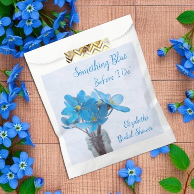 Something Blue Before I Do Bridal Shower Favor Bag (Creator Uploaded)
