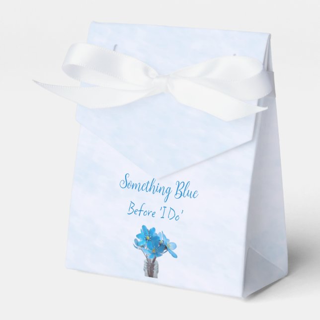 Something Blue Before I Do Bridal Shower Favor Boxes (Front Side)