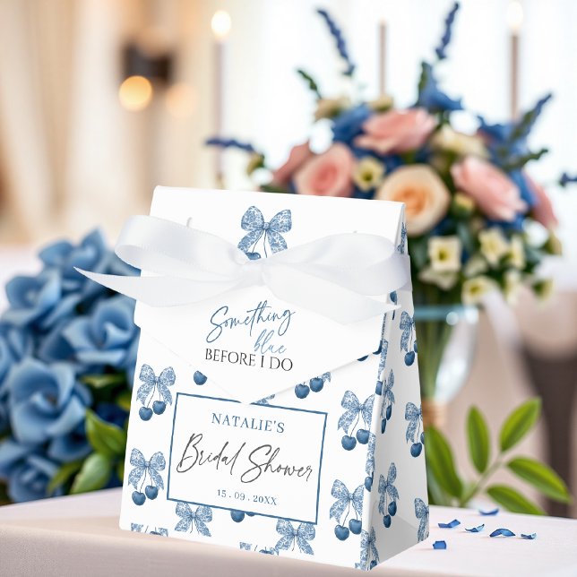 Something Blue Before I Do Bridal Shower Favor Boxes (Creator Uploaded)