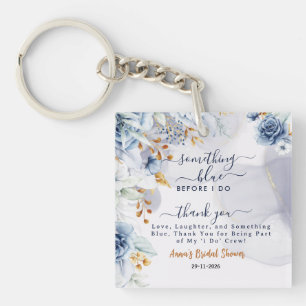 Something Blue Before I Do Bridal Shower Favors Keychain