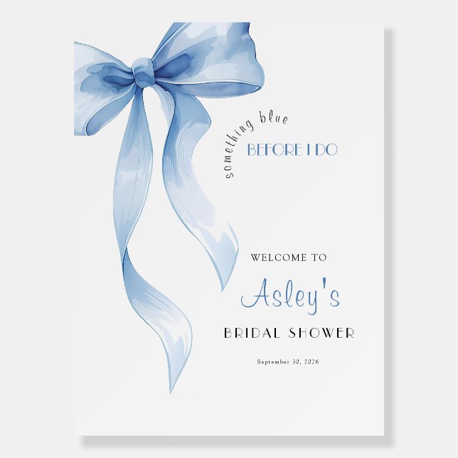 Something Blue before I Do Bridal Shower Foam Board (Front)