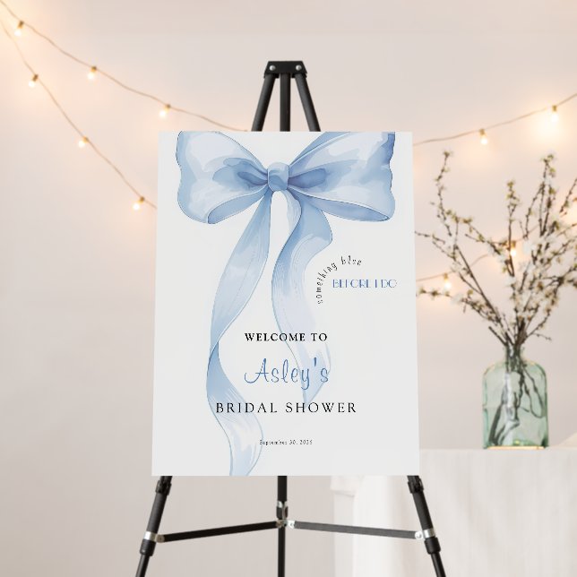 Something Blue before I Do Bridal Shower Foam Board (In Situ (Stand))