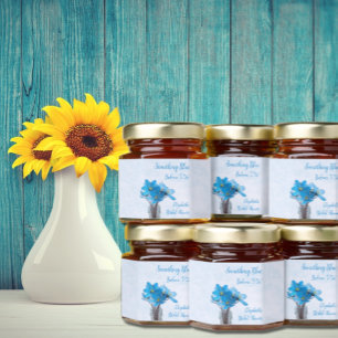 Something Blue Before I Do Bridal Shower Honey Jar Favors