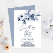 Something Blue Before I do Bridal Shower  Invitati