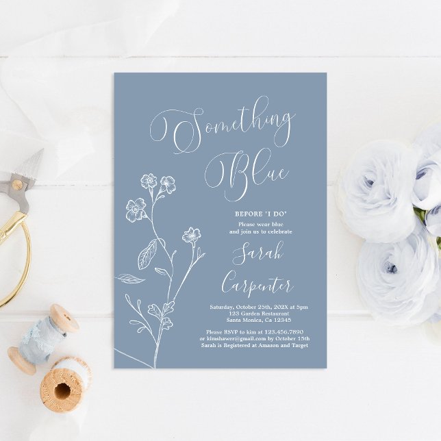 Something Blue Before I do Bridal Shower Invitatio Invitation (Creator Uploaded)