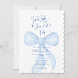 Something Blue Before I Do Bridal Shower Invitation