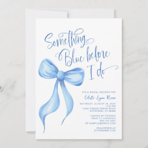 Something Blue Before I Do Bridal Shower Invitation