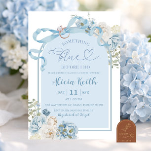 Something Blue before I Do Bridal Shower Invitation