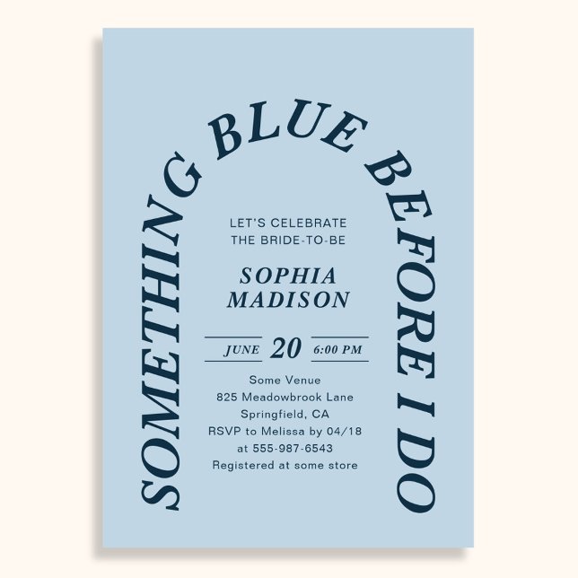 Something Blue Before I Do Bridal Shower Invitation (Creator Uploaded)