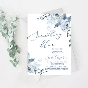 Something Blue Before I do Bridal Shower  Invitation