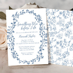 Something Blue Before I Do Bridal Shower Invitation