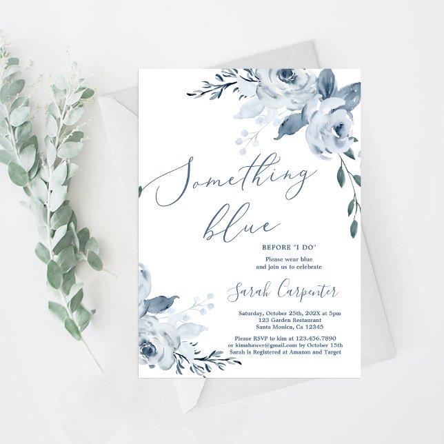 Something Blue Before I do Bridal Shower  Invitation (Creator Uploaded)