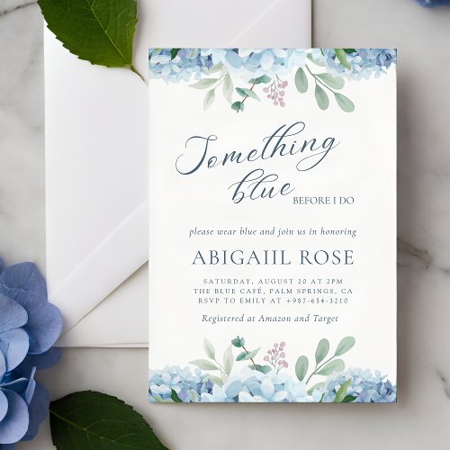 Something Blue Before I Do Bridal Shower Invitation