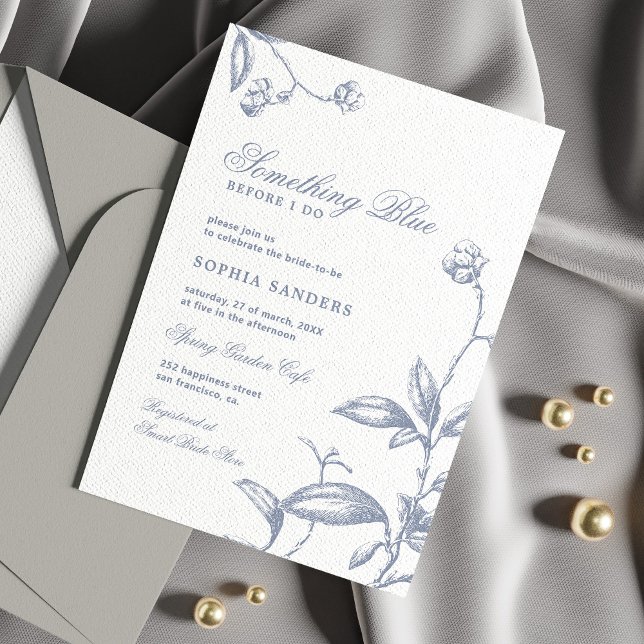 Something blue before I do bridal shower  Invitation (Creator Uploaded)